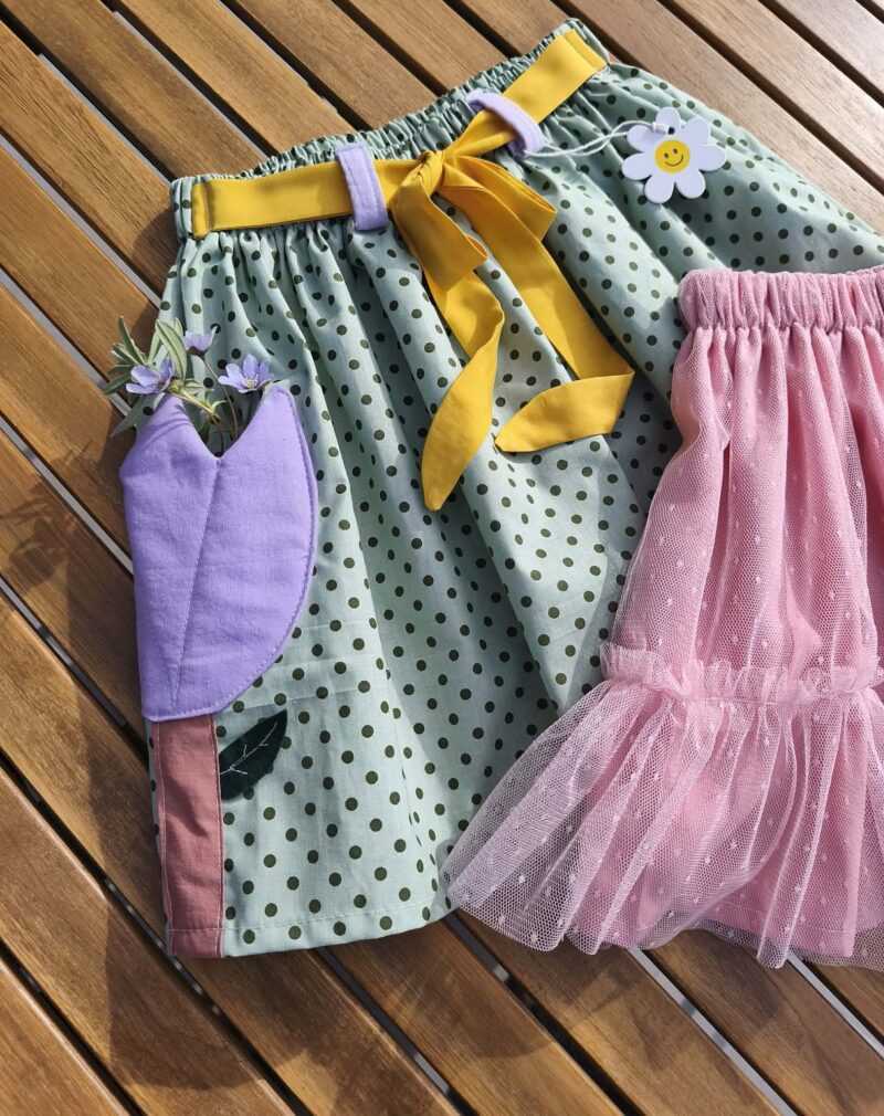 Szoknya - Pöttyös tulipán zsebes szoknya - Image 5