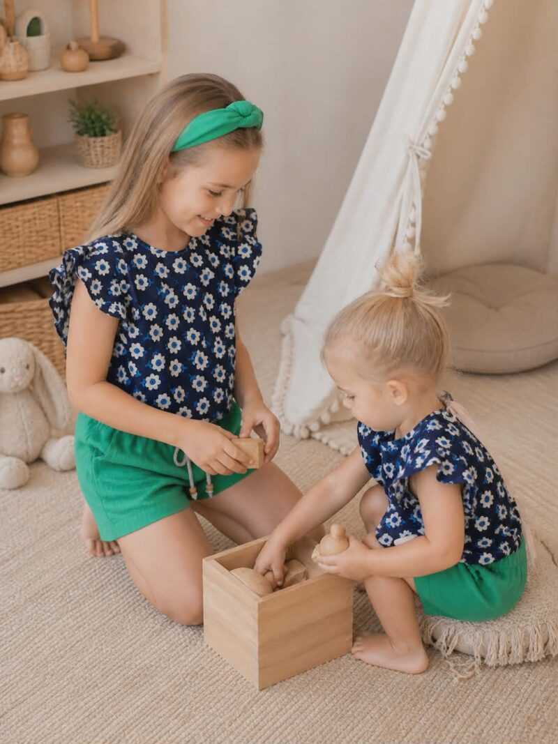 Felső - Sötétkék fodros blúz - Image 12