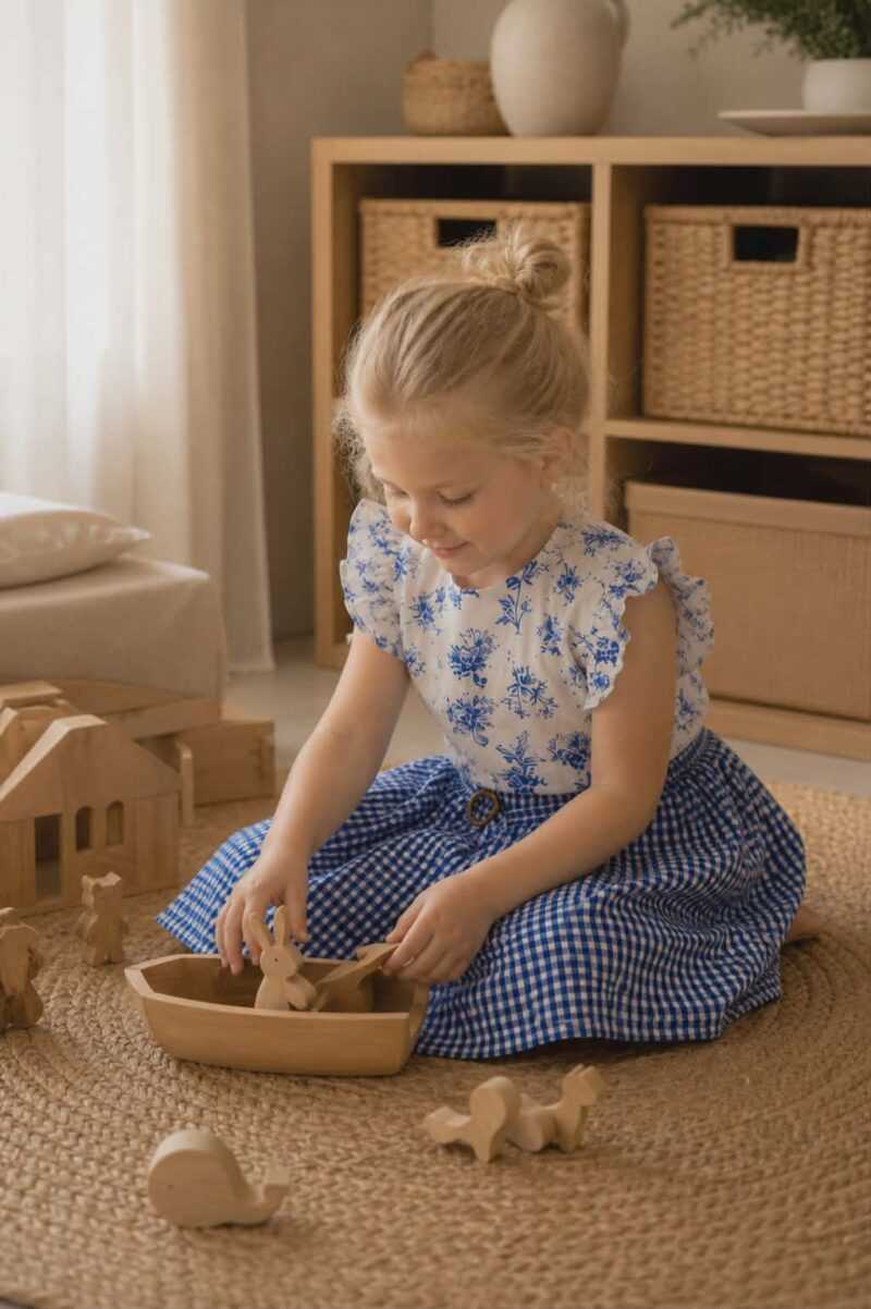 Felső - Vintage növény mintás blúz - Image 11