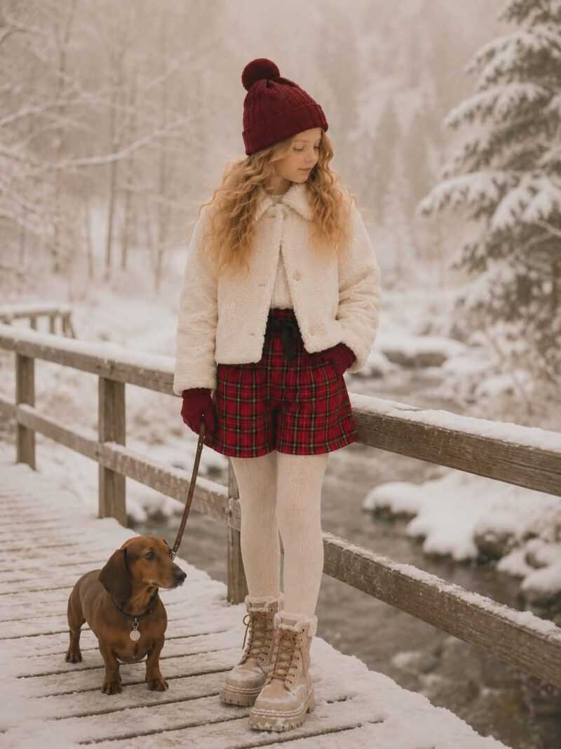 Nadrágszoknya - Skót kockás ünnepi gyerek nadrágszoknya - Image 7