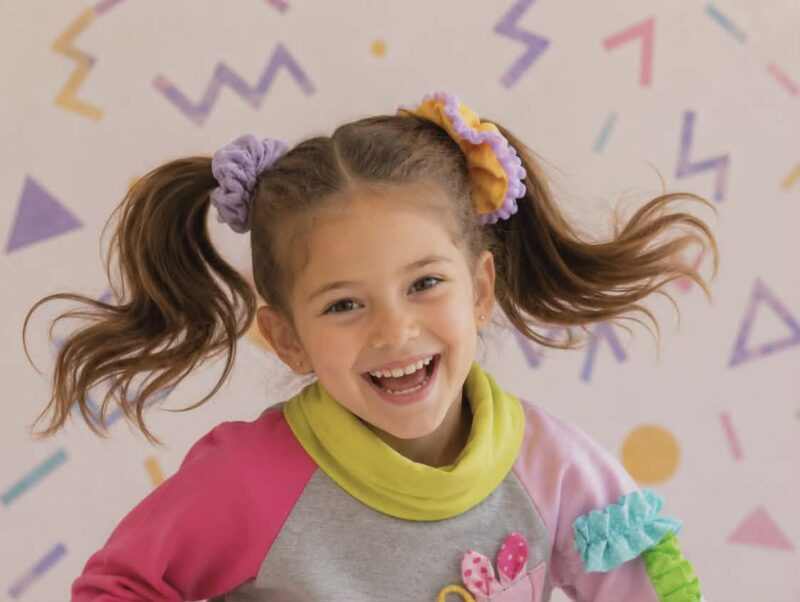 Oldschool - Scrunchie hajgumi szett lufikutyás kulcstartóval - Image 10