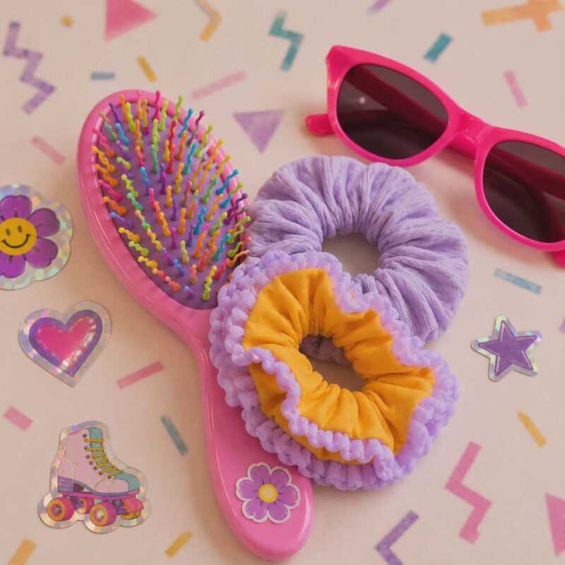 Oldschool - Scrunchie hajgumi szett lufikutyás kulcstartóval - Image 12