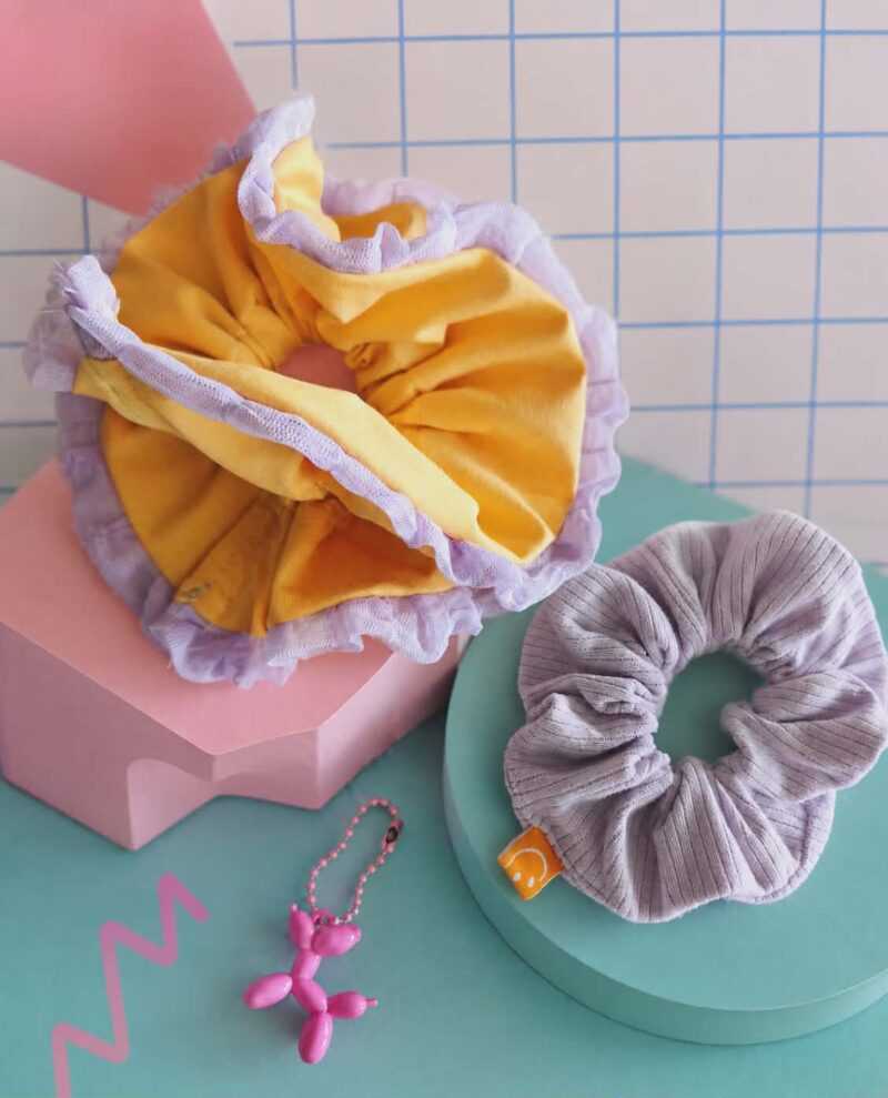 Oldschool - Scrunchie hajgumi szett lufikutyás kulcstartóval - Image 16
